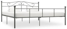 vidaXL Cadru de pat, gri, 180 x 200 cm, metal