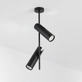 Brilagi - Lustră LED RGBW reglabilă pe tijă BRANCH 2xGU10/6,5W/230V neagră