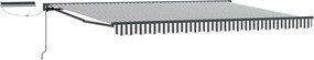 vidaXL Cort electric retractabil Antracit și Alb 4,5 × 3,5 m