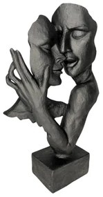 Decorațiune de masă din rășină, 29 x 9 x 17 cm, negru