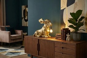 Lampa de masa sub forma figurina caine teckel DACKEL 70cm auriu