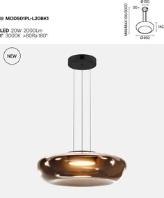 Lustra LED suspendata Bassa