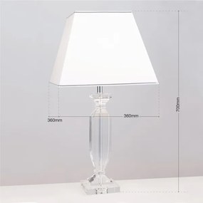 Lampă de cristal de masă Orion LA 4-1207 POKAL 1xE27/60W/230V alb/transparent