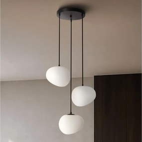 BRILAGI - Lustru suspendat pe cablu PEBBLES 3xE27/40W/230V Ø 42 cm negru