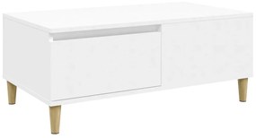 vidaXL Măsuță de cafea, alb, 90x50x36,5 cm, lemn prelucrat