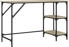 vidaXL Birou, stejar sonoma, 120x50x75 cm, metal și lemn prelucrat