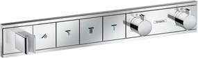 Baterie cada - dus incastrata Hansgrohe RainSelect termostatata crom lucios 4 functii cu porter