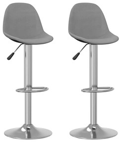 vidaXL Scaune de bar, 2 buc., gri închis, material textil