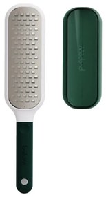 Razatoare cu recipient colector Trebonn 1423100, Maner moale, Otel inoxidabil, verde/alb