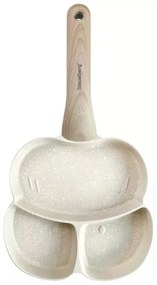 Tigaie cu 3 compartimente Klausberg KB 7825, 19 cm, Finisaj marmura, Inductie, Bej