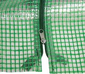 Outsunny Mini Seră Portabilă cu Uși Mari cu Fermoar și Acoperiș din PE pentru Protecție Împotriva Apei/UV, 180x90x90 cm, Verde | Aosom Romania