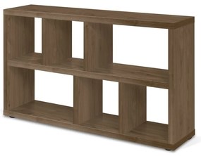 Bibliotecă maro cu aspect de lemn de nuc 150x83 cm Berlin – TemaHome