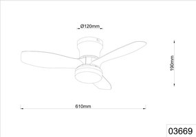 Lustra LED cu Ventilator si telecomanda IRWIN
