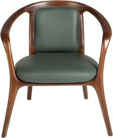 Scaun cu brate LUX design italian, Piele Sintetica Verde Inchis