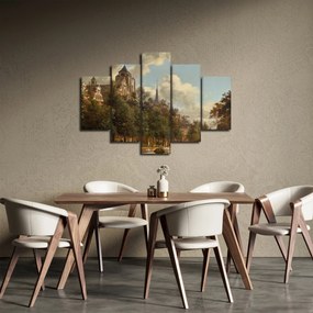 Tablou - Jan van der Heyden, View Down a Dutch Canal, reproducere (150x105 cm)