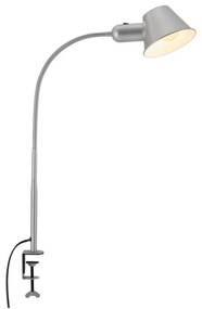 Lampă flexibilă de masă cu clemă Brilo 1xE27/10W/230V argintiu