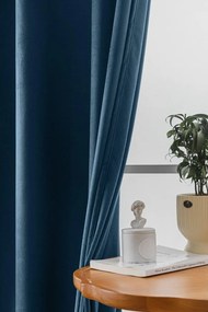 Draperie din catifea opaca Culoare albastru kerosen, VELVET 140x250 cm