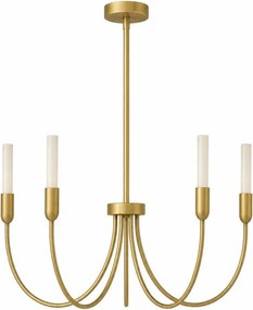 Candelabru cu 5 brate AUGUSTINE alama/alb