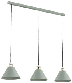 Lustră pe cablu ORTE 3xE27/15W/230V verde Argon 6177