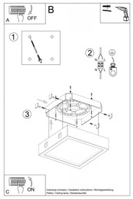 Plafonieră LED RIZA LED/18W/230V beton Sollux SL.0995