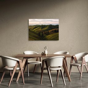 Tablou pe sticlă - Priveliște spre dealurile din Thailanda (70x50 cm)