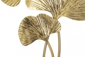 Decoratiune frunze aurii din metal, 24,5x10,5x40,5 cm, Leaf Mauro Ferretti