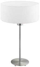 Lampă de masă Eglo TUNJA 1xE27/60W/230V 38,5 cm crom mat/alb