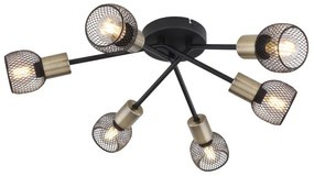 Lustra aplicata stil modern cu 6 spoturi Fiastra negru