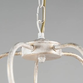 Candelabru antic crem cu auriu cu 5 lumini - Como 5