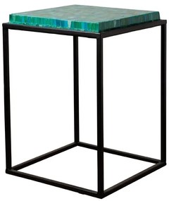 Masuta laterala, din metal si ceramica, Mosaic