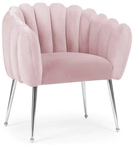 Scaun Lili roz/silver – H81 cm