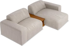 Canapea lemn masiv Tommy, 293 × 69 × 159 cm - Stânga