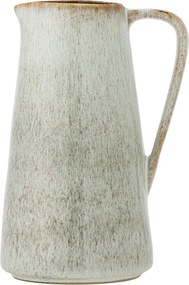 Carafă din ceramică artizanală natur cu finisaj texturat în tonuri de bej și maro, 1500 ml, 13×24 cm, „Fleur"