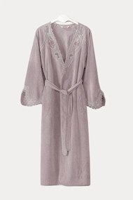 Halat elegant DESTAN de damă în cutie cadou L Violet / Liliac