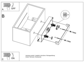 Aplică LOBO 2xG9/40W/230V gri