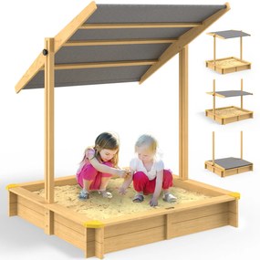 Deuba Cutie de nisip cu acoperiș - 120x120x120cm