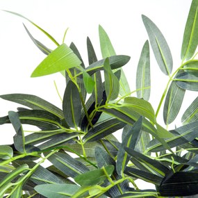 OutSunny Plantă de Bambus Artificial în Ghiveci, Plantă Decorativă pentru Casă, Birou, Interior și Exterior, Ф2.5x180 cm, Verde | Aosom Romania