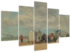 Tablou - Eugène Boudin, Beach Scene, reproducere (150x105 cm)