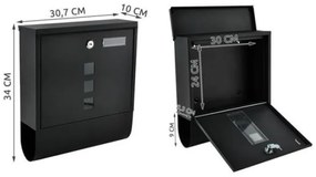 Cutie poștală 34x30,7 cm neagră