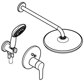 GROHE START VITALIO START 250 - Sistem de duș încorporat, crom 25292000