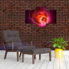 Tabloul modern cu abstracțiune roz (90x60 cm)