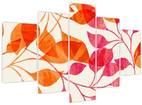Tablou - Frunze portocalii (150x105 cm)
