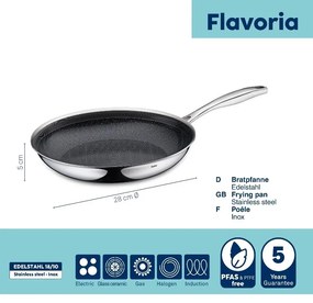 Kela Tigaie din oțel inoxidabil cu suprafață ceramică Flavoria 28 cm