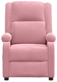 Fotoliu de masaj rabatabil, roz, catifea 1, Roz