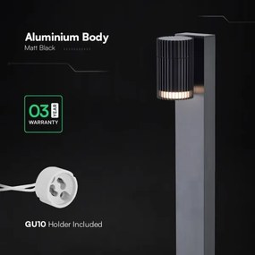 Lampă de exterior 1xGU10/10W/230V IP44 80 cm neagră