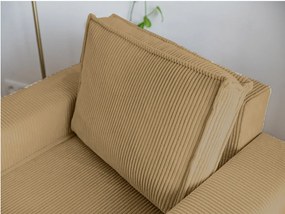 Fotoliu cu taburet SMART SET, mustariu