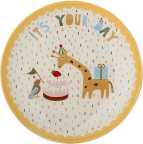 Farfurie pentru copii galbenă/crem din gresie ø 16 cm Celebrate – Bloomingville Mini