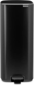 Coș de gunoi negru mat cu pedală din oțel 30 l Bo – Brabantia