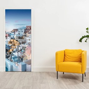 Fototapet pentru ușă - Amurg în Santorini (95x205cm)