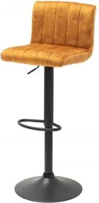 Set 2 scaune de bar Portland catifea galben mustar